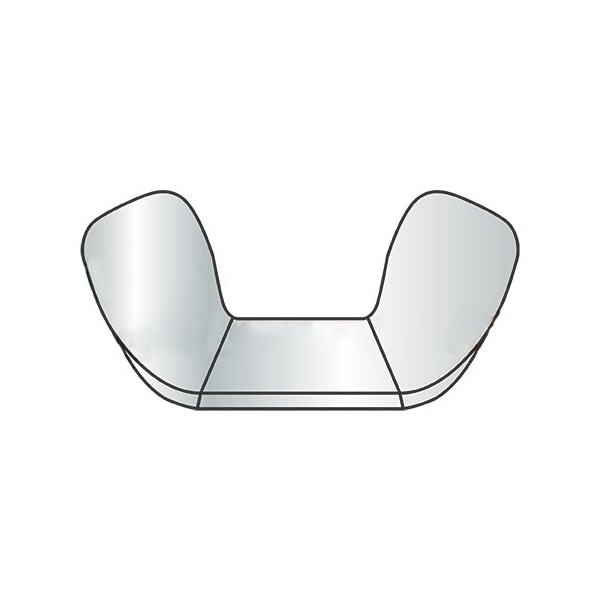 Newport Fasteners Wing Nut, M5-0.80, Steel, Zinc Plated, 11.9 mm Ht, 23.10 mm Max Wing Span, 2500 PK 189202 - main